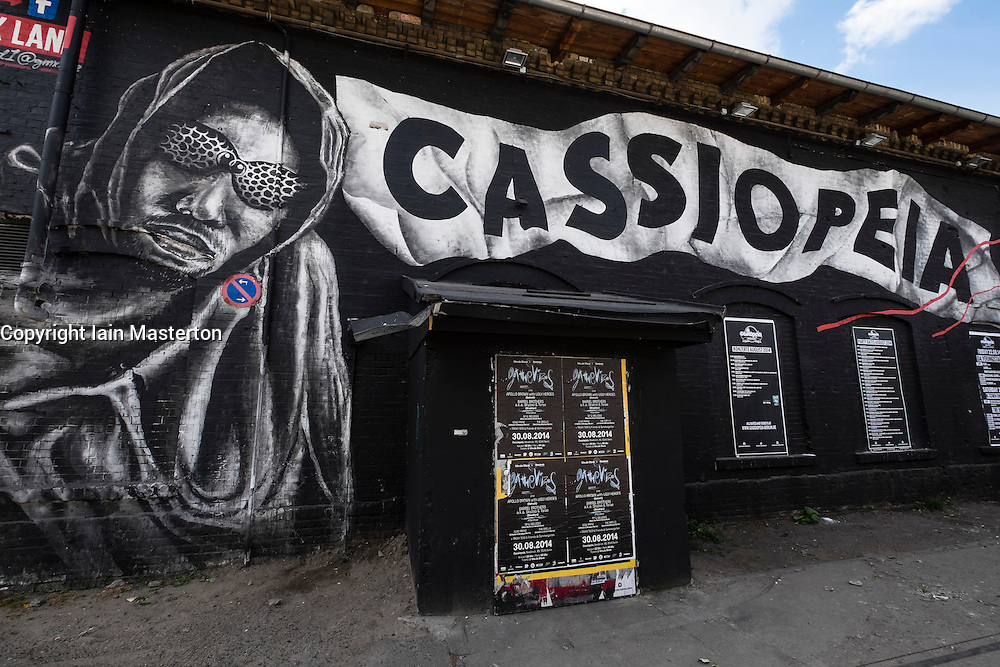 Cassiopeia nightclub in Urban Spree bohemian culture district on "Clubbing Mile " on Revaler Street in Friedrichshain in Berlin Germany